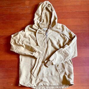 Madewell Women's Pea Green Quarter Zip Hoodie
